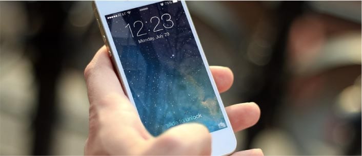 mobile phone in hand