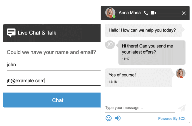 Convert website visitors with 3CX Live Chat Plugin